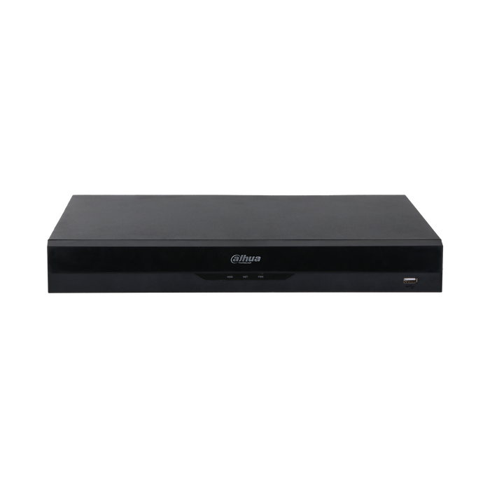 DAHUA 16 Channel 1U 16PoE WizSense NVR with 2x HDD Bays. Supports Smart H.265, P