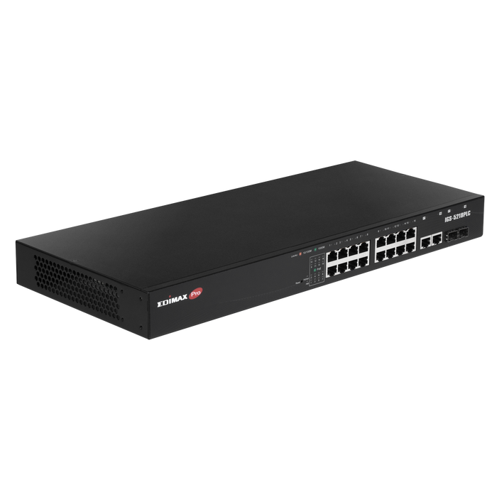 EDIMAX Industrial Surveillance VLAN 18-Port Gigabit PoE+ Web Smart Switch. 16 Gi