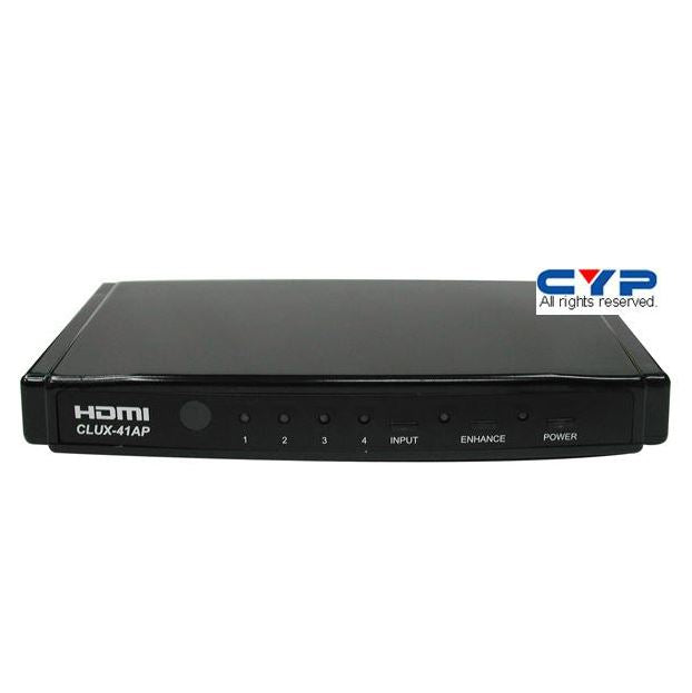 CYP HDMI 4 in 1 out Switch HDMI, HDCP 1.1 and DVI 1.0 compliant. Includes remote