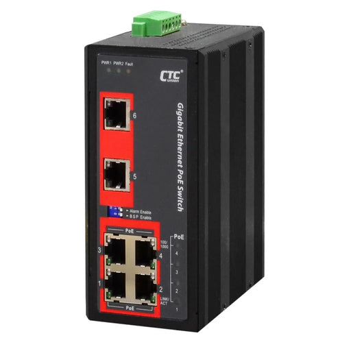 CTC UNION 6 Port Gigabit Unmanaged PoE Switch. -10C~60C. 6x 10/100/1000Base-T(X - LX2001 - Homewares, Outdoor, Phone Accessories, Cases, Speakers, Headphones + More -