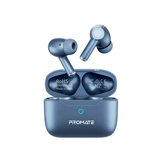 PROMATE In-Ear HD Bluetooth Earbuds with Intellitouch and 400mAh Charging Case.
