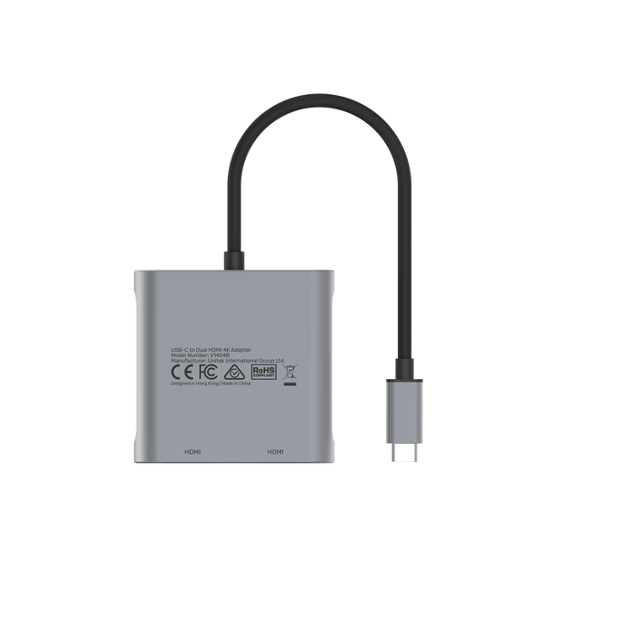 UNITEK USB-C to Dual HDMI Adapter. Supports Up to 4K@60Hz. Supports Multi-Screen - LX2001 - Homewares, Outdoor, Phone Accessories, Cases, Speakers, Headphones + More -