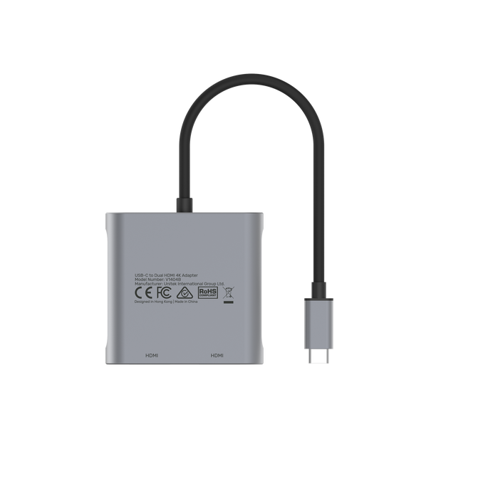 UNITEK USB-C to Dual HDMI Adapter. Supports Up to 4K@60Hz. Supports Multi-Screen