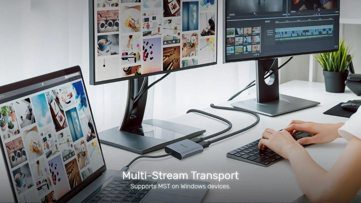 UNITEK USB-C to Dual HDMI Adapter. Supports Up to 4K@60Hz. Supports Multi-Screen - LX2001 - Homewares, Outdoor, Phone Accessories, Cases, Speakers, Headphones + More -