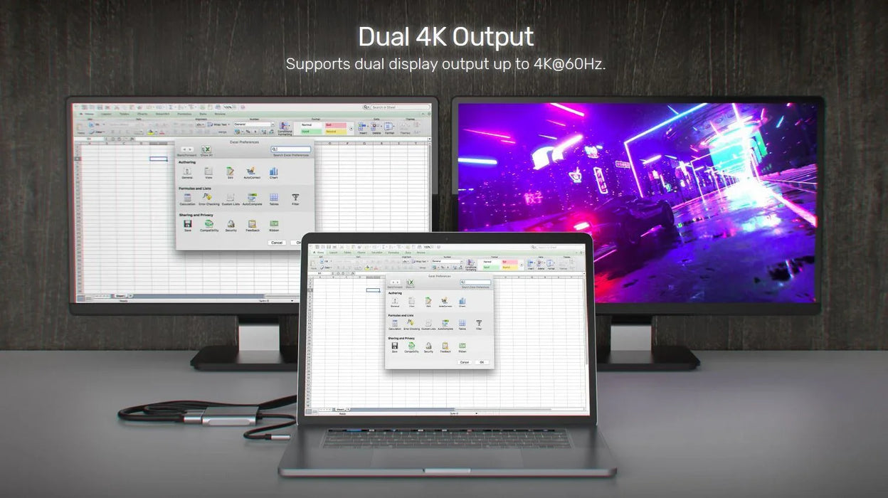 UNITEK USB-C to Dual HDMI Adapter. Supports Up to 4K@60Hz. Supports Multi-Screen - LX2001 - Homewares, Outdoor, Phone Accessories, Cases, Speakers, Headphones + More -