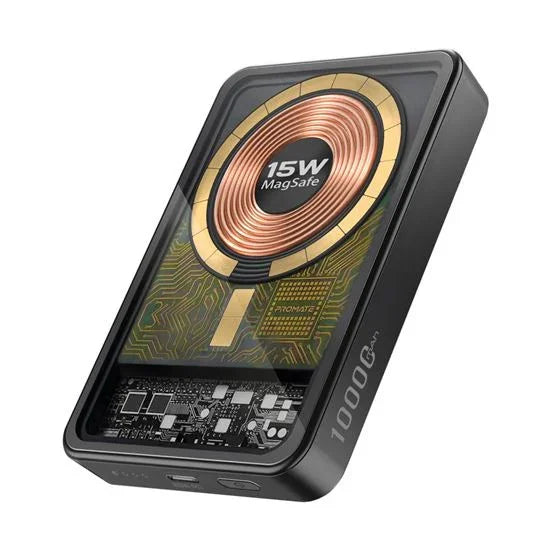 PROMATE 10000mAh Power Bank with Transparent Magsafe 15W Wireless Charging. Supp - LX2001 - Homewares, Outdoor, Phone Accessories, Cases, Speakers, Headphones + More -