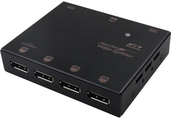 REXTRON 1-4 UHD Display Port Splitter. Supports 4K UHD@60Hz (3840x2160),QHD (256