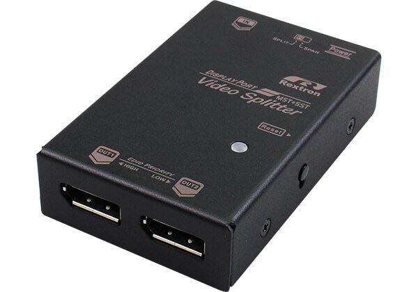 REXTRON 1-2 UHD Display Port Splitter. Supports 4K UHD@60Hz (384Ox2160),QHD (256