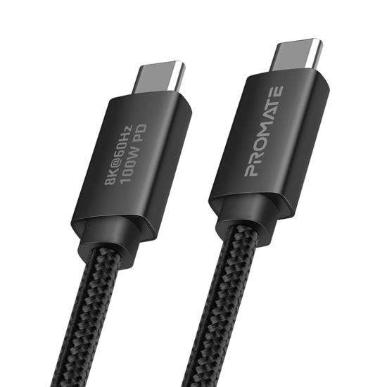 PROMATE 1m USB-C Thunderbolt Cable. Supports 40Gps & 100W PD. Supports Up to 8k@