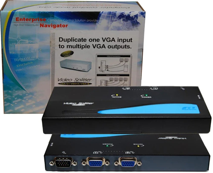 REXTRON 1 to 2 VGA Monitor Multiplexer 350MHz (5V DC Power Adapter included) ST - LX2001 - Homewares, Outdoor, Phone Accessories, Cases, Speakers, Headphones + More -