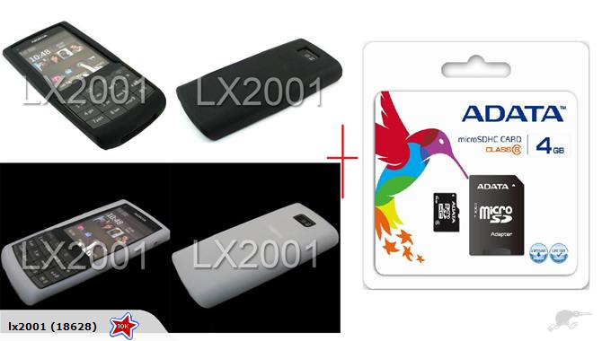 Nokia X3-02 Case + 4GB Micro SD Card