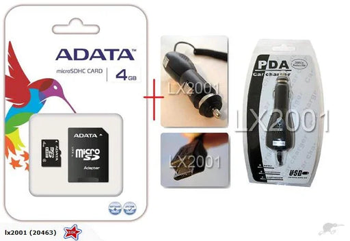 Car Charger + 4GB Micro SD - LX2001 - Homewares, Outdoor, Phone Accessories, Cases, Speakers, Headphones + More -