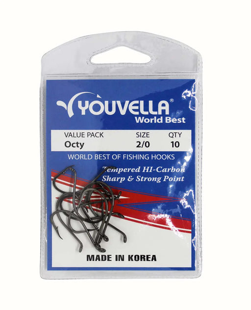 Youvella Octy Hooks 2/0 (10 per pack) - LX2001 - Homewares, Outdoor, Phone Accessories, Cases, Speakers, Headphones + More -