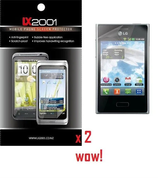 2 x LG Optimus L3 E400 Screen Protector - LX2001 - Homewares, Outdoor, Phone Accessories, Cases, Speakers, Headphones + More -
