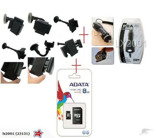 Car Kit + Car Charger + 8GB Micro SD Card - LX2001 - Homewares, Outdoor, Phone Accessories, Cases, Speakers, Headphones + More -
