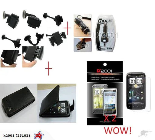 HTC Sensation Leather Case Car Charger Holder - LX2001 - Homewares, Outdoor, Phone Accessories, Cases, Speakers, Headphones + More -