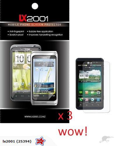 3 x LG P920 Optimus 3D Screen Protector - LX2001 - Homewares, Outdoor, Phone Accessories, Cases, Speakers, Headphones + More -