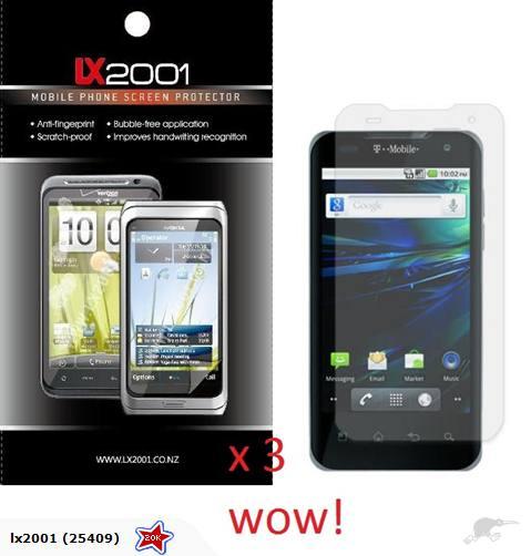 3 x LG Optimus 2X P990 Screen Protector - LX2001 - Homewares, Outdoor, Phone Accessories, Cases, Speakers, Headphones + More -