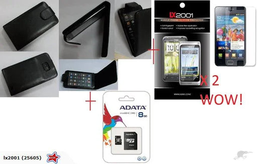 Samsung i9100 S2 leather Case SP x2 8GB Card - LX2001 - Homewares, Outdoor, Phone Accessories, Cases, Speakers, Headphones + More -