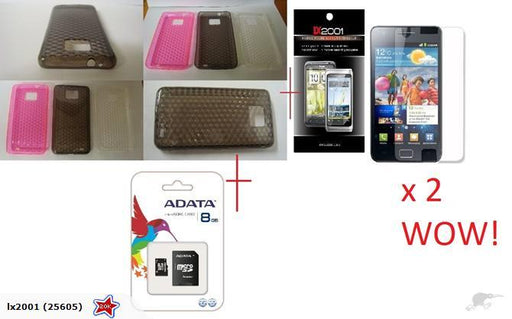 Samsung i9100 S2 Gel Case SP x2 8GB Card - LX2001 - Homewares, Outdoor, Phone Accessories, Cases, Speakers, Headphones + More -