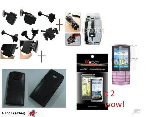 Nokia X3-02 Leather Case SP Car Charger Kit Holder - LX2001 - Homewares, Outdoor, Phone Accessories, Cases, Speakers, Headphones + More -