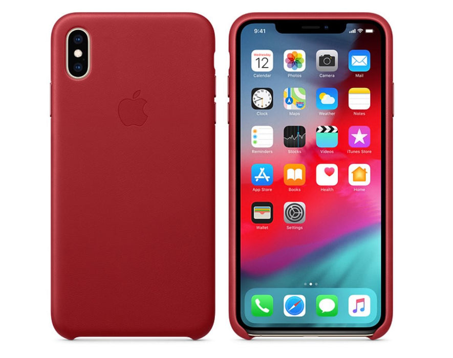 Apple iPhone XS Max Leather Case - Red