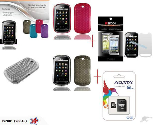 LG P350 Optimus Me Gel Case 8GB Micro Card - LX2001 - Homewares, Outdoor, Phone Accessories, Cases, Speakers, Headphones + More -