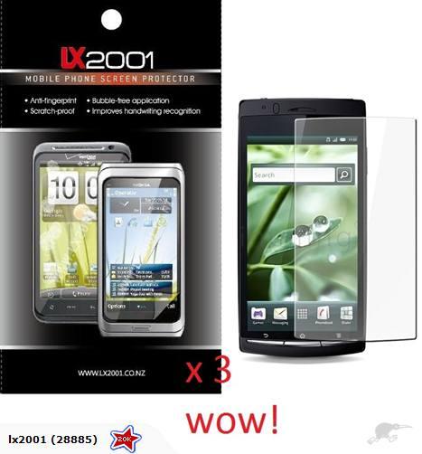 3 x Sony Ericsson Arc Screen Protector - LX2001 - Homewares, Outdoor, Phone Accessories, Cases, Speakers, Headphones + More -