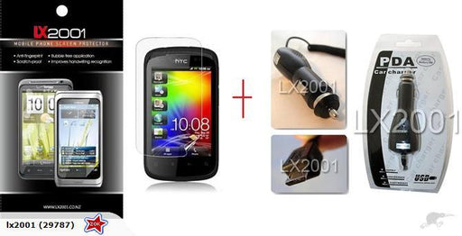 HTC Explorer Screen Protector + Car Charger - LX2001 - Homewares, Outdoor, Phone Accessories, Cases, Speakers, Headphones + More -