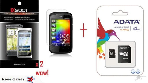 HTC Explorer Screen Protector + 4GB Micro SD Card - LX2001 - Homewares, Outdoor, Phone Accessories, Cases, Speakers, Headphones + More -
