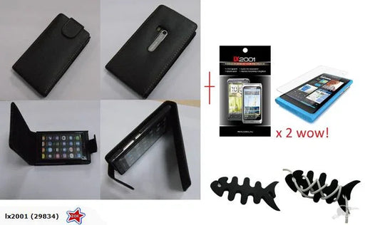 Nokia N9 Leather Case + Screen Protector - LX2001 - Homewares, Outdoor, Phone Accessories, Cases, Speakers, Headphones + More -