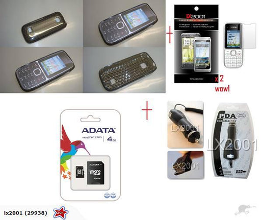 Nokia C2-01 Case + SP + Car Charger + 4GB Card - LX2001 - Homewares, Outdoor, Phone Accessories, Cases, Speakers, Headphones + More -