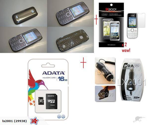 Nokia C2-01 Case + SP + Car Charger + 16GB Card - LX2001 - Homewares, Outdoor, Phone Accessories, Cases, Speakers, Headphones + More -