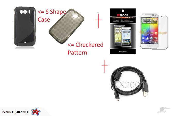 HTC Sensation XL Case + USB PC Cable