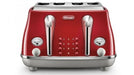 DeLonghi Icona Capitals Red 4 Slice Toaster - LX2001 - Homewares, Outdoor, Phone Accessories, Cases, Speakers, Headphones + More -