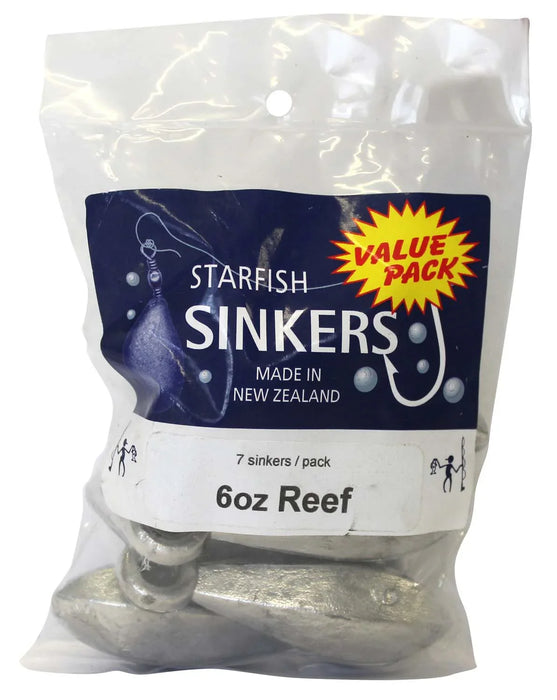 Starfish Reef Sinker Value Pack 6oz (7 per pack) - LX2001 - Homewares, Outdoor, Phone Accessories, Cases, Speakers, Headphones + More -