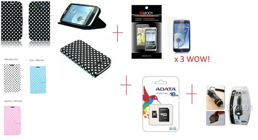 Samsung Galaxy S3 Dot Case 16GB MicroSD Charger - LX2001 - Homewares, Outdoor, Phone Accessories, Cases, Speakers, Headphones + More -