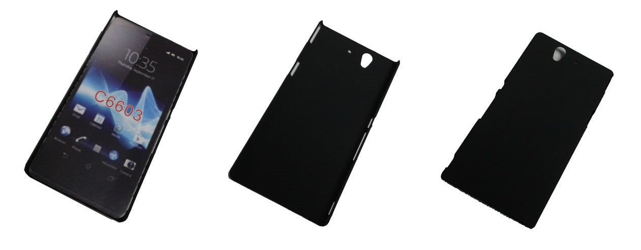 Sony Xperia Z Leather Gel Hard Rubber Case + 3x SP