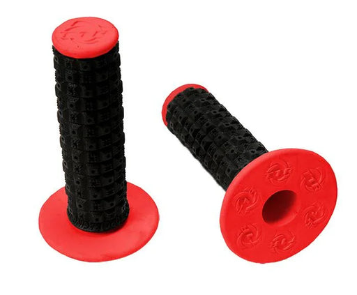TORC1 RACING HANDLEBAR GRIPS ENDURO DUAL COMPOUND MX BLACK RED INCLUDES GRIP GLUE - LX2001 - Homewares, Outdoor, Phone Accessories, Cases, Speakers, Headphones + More -