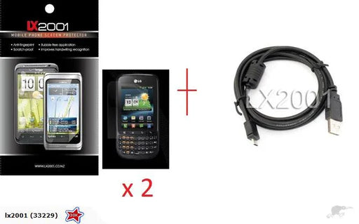 LG Optimus C660 Screen Protector + USB PC Cable - LX2001 - Homewares, Outdoor, Phone Accessories, Cases, Speakers, Headphones + More -
