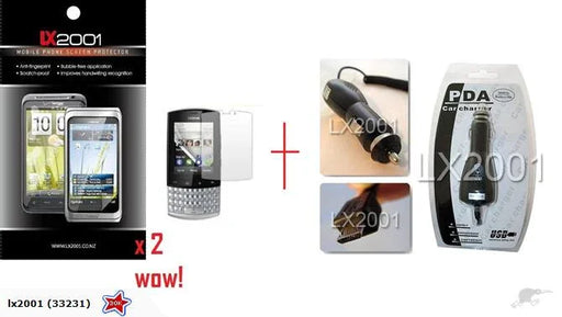 Nokia Asha 303 Screen Protector + Car Charger - LX2001 - Homewares, Outdoor, Phone Accessories, Cases, Speakers, Headphones + More -