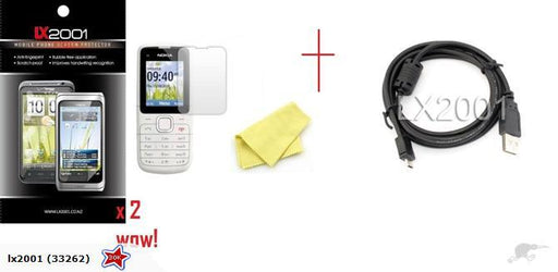 Nokia C1-01 Screen Protector + USB PC Cable - LX2001 - Homewares, Outdoor, Phone Accessories, Cases, Speakers, Headphones + More -