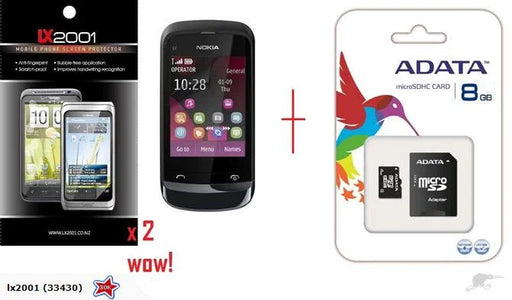 Nokia C2-02 Screen Protector 8GB Card - LX2001 - Homewares, Outdoor, Phone Accessories, Cases, Speakers, Headphones + More -