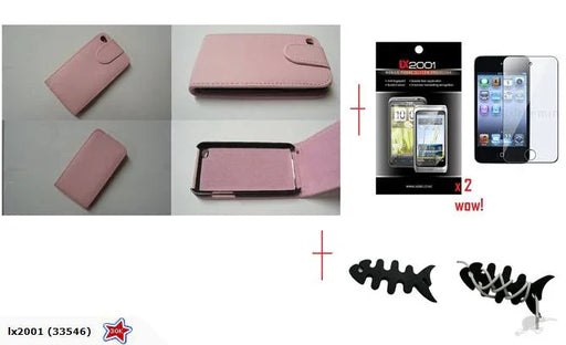 iPod Touch 4 4th Gen Leather Case PINK + SP - LX2001 - Homewares, Outdoor, Phone Accessories, Cases, Speakers, Headphones + More -