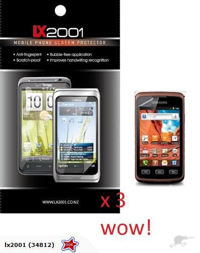 3 x Samsung Galaxy X s5690 Screen Protector - LX2001 - Homewares, Outdoor, Phone Accessories, Cases, Speakers, Headphones + More -