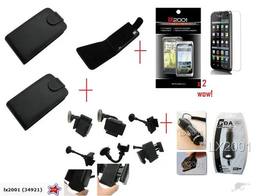 LG Black p970 Leather Case SP Car Charger Holder - LX2001 - Homewares, Outdoor, Phone Accessories, Cases, Speakers, Headphones + More -