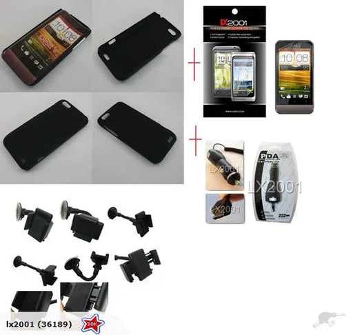 HTC ONE V Rubber Case Car Charger Kit Holder - LX2001 - Homewares, Outdoor, Phone Accessories, Cases, Speakers, Headphones + More -