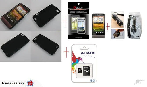 HTC ONE V Rubber Case SP 4GB Micro SD Card Charger - LX2001 - Homewares, Outdoor, Phone Accessories, Cases, Speakers, Headphones + More -