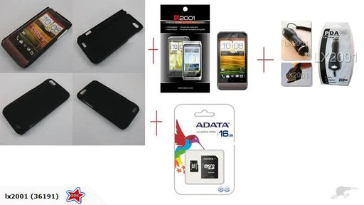 HTC ONE V Rubber Case 16GB Micro SD Card Charger - LX2001 - Homewares, Outdoor, Phone Accessories, Cases, Speakers, Headphones + More -