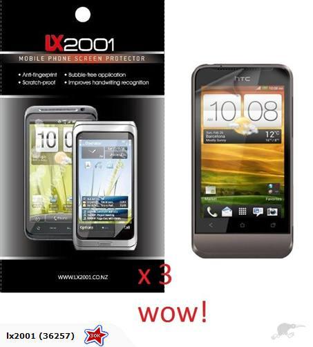 3 x HTC ONE V Screen Protector - LX2001 - Homewares, Outdoor, Phone Accessories, Cases, Speakers, Headphones + More -